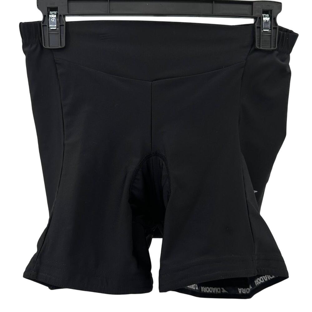 Diadory Dia Dry Cycling Shorts SZ L Black Mid Rise Padded Inside Pull On Stretch